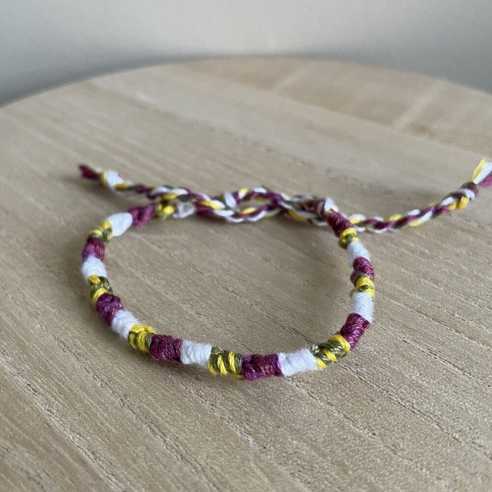Reverie Bracelet, anklet, trendy, comfortable, tie, embroidery thread, woven, gi